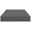 vidaXL &Eacute;tag&egrave;re murale flottante 2 pcs Gris brillant 40x23x3,8 cm MDF