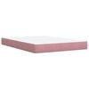 vidaXL Sommier &agrave; lattes de lit avec matelas Rose 140x190 cm Velours