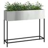 vidaXL Bac de jardin sur&eacute;lev&eacute; Argent 100 x 26 x 82 cm Acier galvanis&eacute;