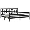 vidaXL Cadre de lit sans matelas noir 200x200 cm bois massif