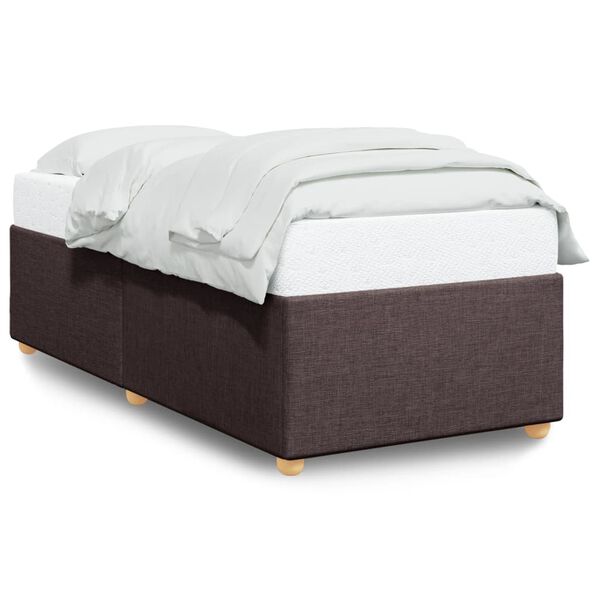vidaXL Cadre de lit sans matelas marron fonc&eacute; 80x200 cm tissu