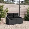 vidaXL Canap&eacute; de jardin avec coussin 123 x 62 x 69 cm polyrotin