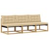 vidaXL Sofa de milieu ext&eacute;rieur Bois d'Acacia Massif Blanc