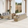 vidaXL Ensemble de canap&eacute; de jardin 10 pcs Beige et Gris clair