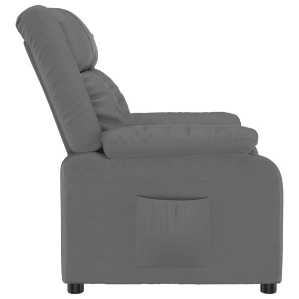 vidaXL Fauteuil inclinable Gris Similicuir