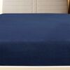 vidaXL Drap-housse Jersey Bleu marine 90x200 cm Coton