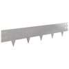vidaXL Bordure de Pelouse 50 pcs 100 x 20 cm Acier Argent&eacute;