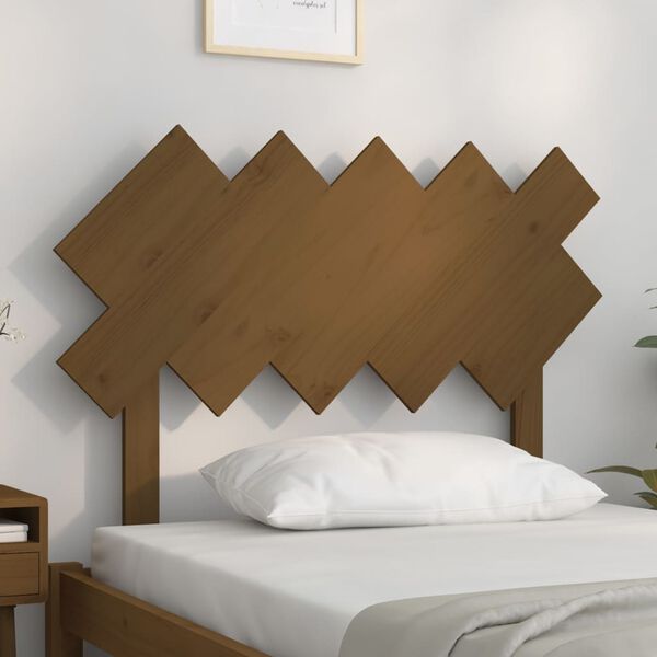 vidaXL T&ecirc;te de lit Marron miel 104x3x80,5 cm Bois massif de pin
