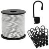vidaXL Cords &eacute;lastiques avec crochets 6 mm Noir et Blanc