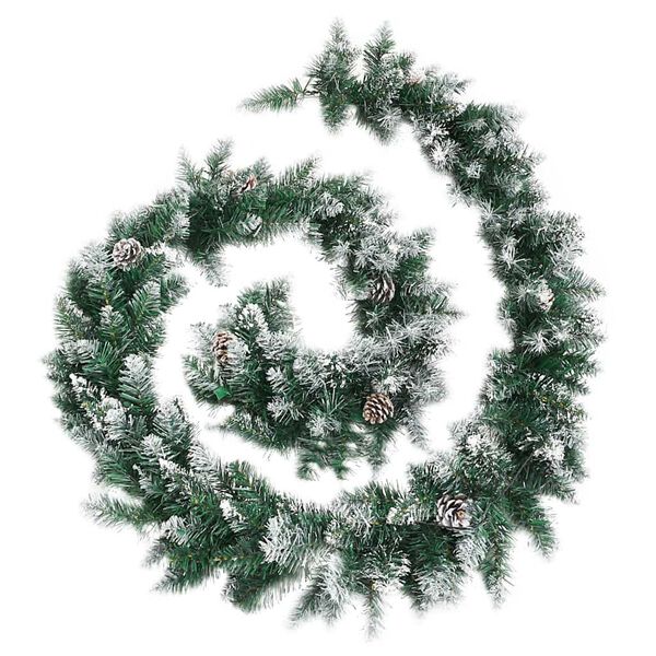 vidaXL Guirlande de No&euml;l avec lumi&egrave;res LED Vert 2,7 m PVC