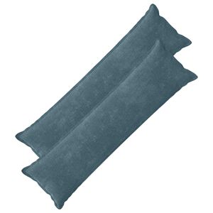 vidaXL Housse de coussin 2 pcs HOUTEN Bleu 40 x 145 cm Tissu Chenille