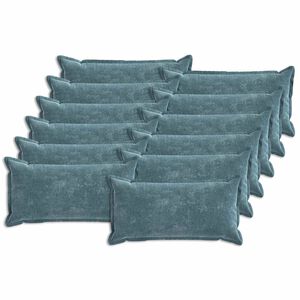 vidaXL Housse de coussin 12 pcs HOUTEN Bleu 40 x 80 cm Tissu Chenille