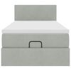 vidaXL Cadre de lit ottoman et matelas gris clair 90x190 cm velours