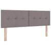 vidaXL T&ecirc;te de lit avec t&ecirc;te de lit Taupe 160 cm Cuir synth&eacute;tique