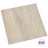 vidaXL Planches de sol 55 pcs Beige 5,11 m&sup2; PVC