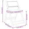 vidaXL Chaises de bistro pliantes lot de 6 coussins gris fonc&eacute; bambou