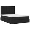 vidaXL Lit avec rangement et matelas Noir 140 x 200 cm Polyester