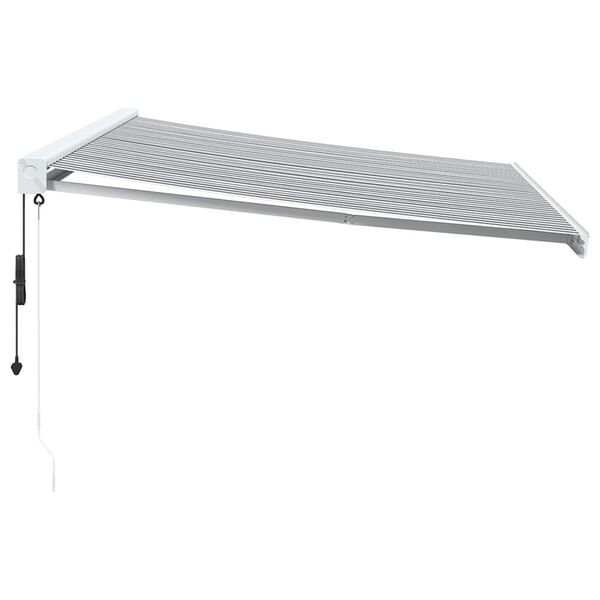 vidaXL Auvent r&eacute;tractable anthracite et blanc 4x3 m tissu et aluminium