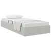 vidaXL Lit de Rangement avec matelas Gris clair 100 x 203 cm Velours