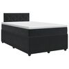 vidaXL Lit boxspring avec matelas Noir 120 x 190 cm Velours