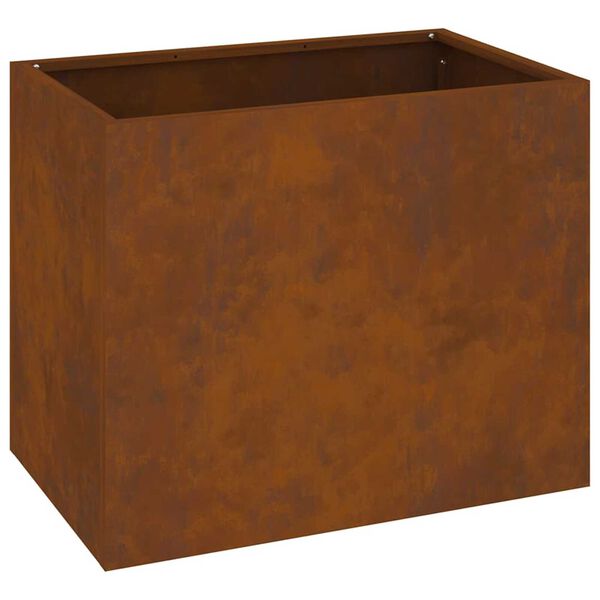 vidaXL Cache-pot de jardin Acier patin&eacute; 50 x 32 x 40 cm Acier patin&eacute;