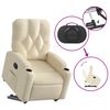 vidaXL Fauteuil inclinable Cr&egrave;me Tissu