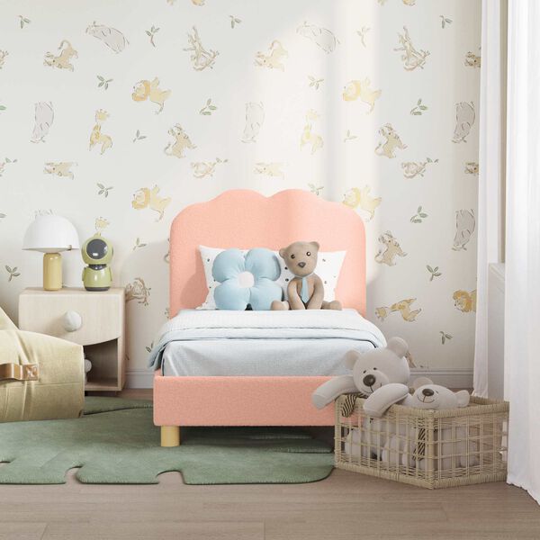 vidaXL Cadre de lit pour tout-petit avec t&ecirc;te de lit Rose 70 x 140 cm