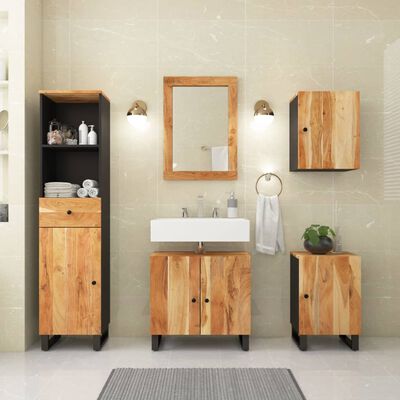vidaXL Ensemble de meubles de salle de bain 5 pcs bois massif d'acacia