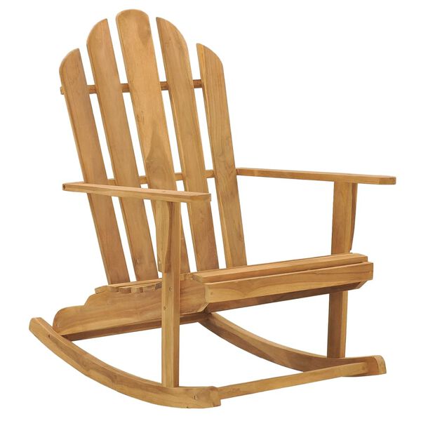 vidaXL Chaises &agrave; bascule Adirondack lot de 2 Bois de teck massif