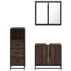 vidaXL Ensemble de meubles de salle de bain 3 pcs Ch&ecirc;ne marron