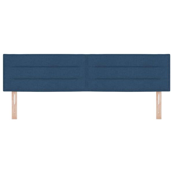 vidaXL T&ecirc;te de lit avec t&ecirc;te de lit Bleu 180 cm Cuir synth&eacute;tique