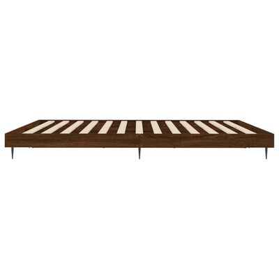 vidaXL Cadre de lit sans matelas chêne marron 160x200 cm