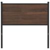 vidaXL T&ecirc;te de lit de remplacement ch&ecirc;ne marron 80 cm bois d'ing&eacute;nierie et acier