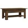 vidaXL Table basse ch&ecirc;ne fum&eacute; 102x55x42 cm bois d'ing&eacute;nierie