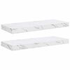 vidaXL &Eacute;tag&egrave;re Murale 2 pc Marbre blanc 60 x 23,5 x 3,8 cm
