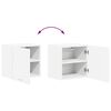 vidaXL Armoire suspendue 2 pcs Blanc 40 x 31 x 40 cm Bois d'ing&eacute;nierie