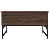 vidaXL Table basse ch&ecirc;ne marron 70x50x40 cm bois d'ing&eacute;nierie et m&eacute;tal