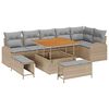vidaXL Ensemble de canap&eacute; de jardin 9 pc 8-Nombre de places