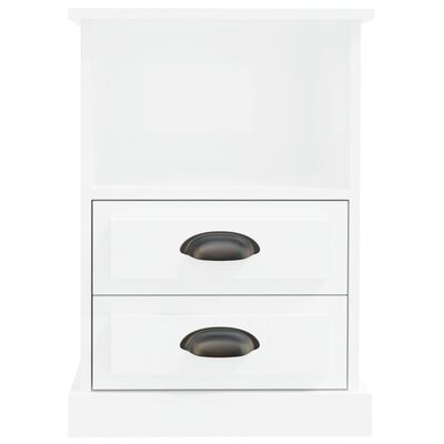 vidaXL Tables de chevet 2 pcs blanc brillant 43x36x60 cm