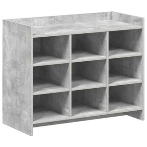 vidaXL Cabinet &agrave; chaussures avec stockage Gris b&eacute;ton 85 x 39,5 x 70 cm