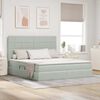 vidaXL Lit avec rangement et matelas Gris clair 180 x 200 cm Velours