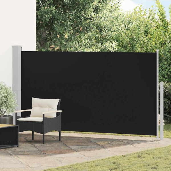 vidaXL Auvent lat&eacute;ral r&eacute;tractable de patio 170x300 cm Noir