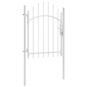 vidaXL Portail de jardin Woerden acier 1x1,25 m blanc