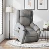 vidaXL Fauteuil de massage inclinable Gris clair Tissu