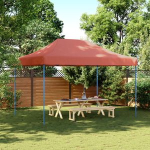 vidaXL Tente r&eacute;ception pliable escamotable terre cuite 410x279x315 cm