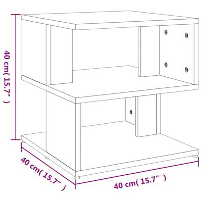 vidaXL Table d'appoint Gris béton 40x40x40 cm Aggloméré
