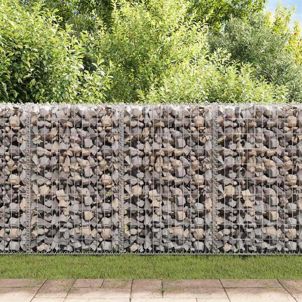 vidaXL Panier de gabion avec couvercle Fil galvanis&eacute; 100x100x30 cm