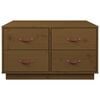 vidaXL Table basse Marron miel 80x80x45 cm Bois massif de pin