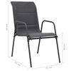 vidaXL Chaises empilables de jardin lot de 2 Acier et textil&egrave;ne