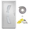 vidaXL Porte d'entr&eacute;e Blanc 88x200 cm PVC